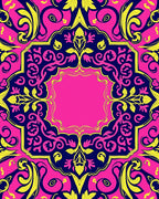 Vibrant Floral Symmetry Pattern Rug
