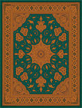Emerald Orange Floral Medallion Rug