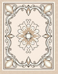 Elegant Floral Medallion Frame Design Rug