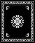 Black White Ornate Mandala Pattern Rug