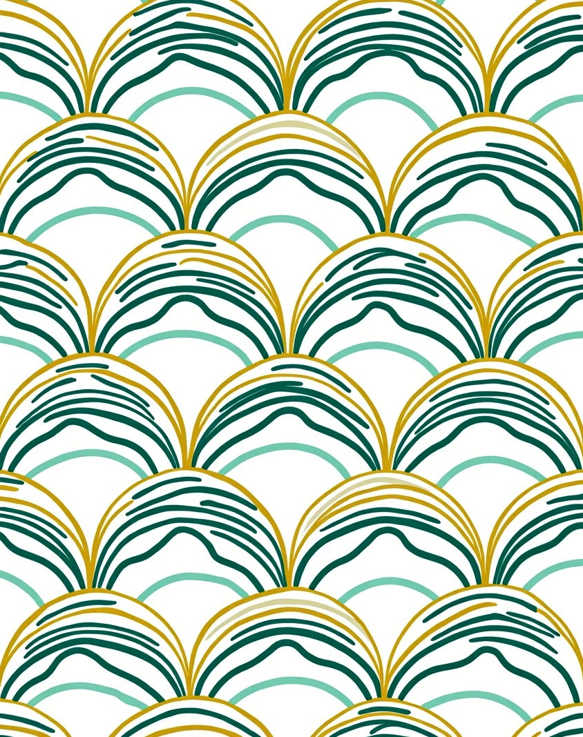 Art Deco Scale Pattern Rug