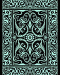 Art Deco Floral Mint Pattern Rug