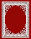 Ornate Floral Border With Geometric Accents Rug