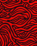 Bold Red Abstract Flowing Lines Rug