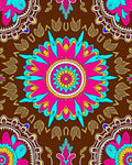 Vibrant Floral Mandala Pattern Rug