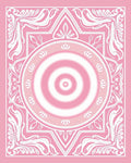 Pink Floral Mandala Style Rug