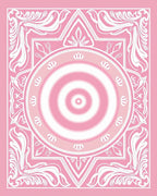 Pink Floral Mandala Style Rug