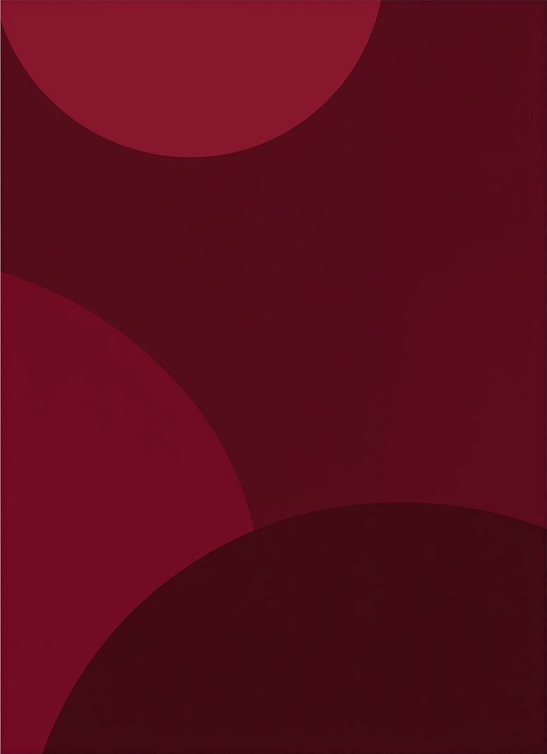 Crimson Deep Layered Curve Design Rug