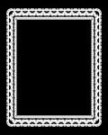 White Geometric Edged Frame Rug