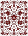 Ornate Floral Scroll Pattern Design Rug