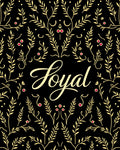 Golden Floral Black Vintage Script Rug