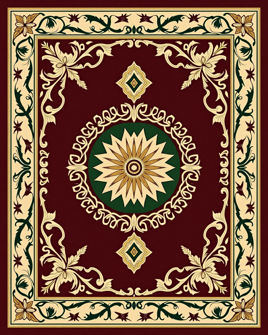 Grand Floral Medallion Design Rug