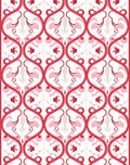 Red And Pink Floral Vine Pattern Rug