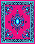 Vivid Jewel Tone Floral Medallion Rug