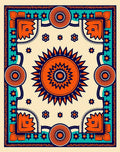 Vibrant Sunburst floral Patterned Rug