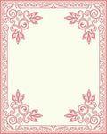 Coral Birds And Swirls Filigree Design Rug