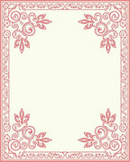 Coral Birds And Swirls Filigree Design Rug