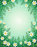 Spring Floral Vines With White Flowers Rug