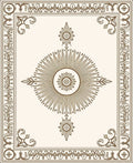Ornate Sunburst And Floral Pattern Rug