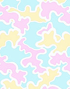 Abstract Pastel Blob Pattern Rug