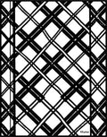 Monochrome Intersecting Lines Pattern Rug
