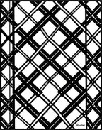 Monochrome Intersecting Lines Pattern Rug