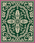 Ornate Floral Symmetry Pattern Rug