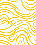 Yellow Wavy Organic Pattern Rug