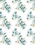 Soft Teal Abstract Organic Pattern Rug