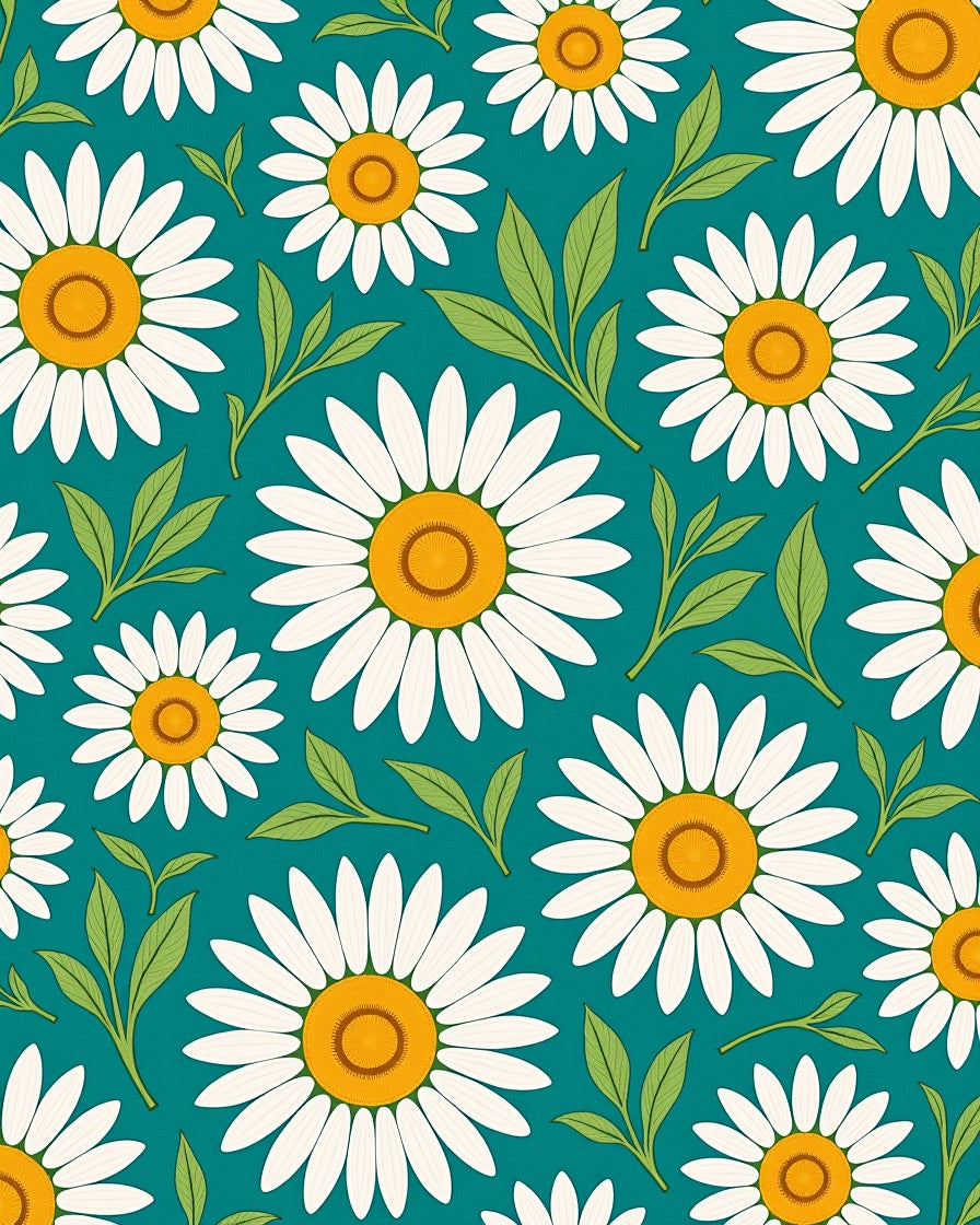 Daisy Floral Pattern Design Rug