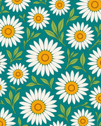Daisy Floral Pattern Design Rug