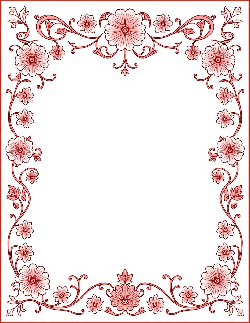 Elegant Floral Vine Pattern Rug