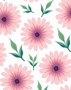 Pastel Floral Sprig Pattern Rug