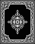 Classic White Floral Frame Design Rug
