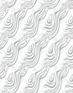 Whimsical Abstract Face Swirls Design Rug