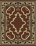 Brown Cream Intricate Medallion Rug