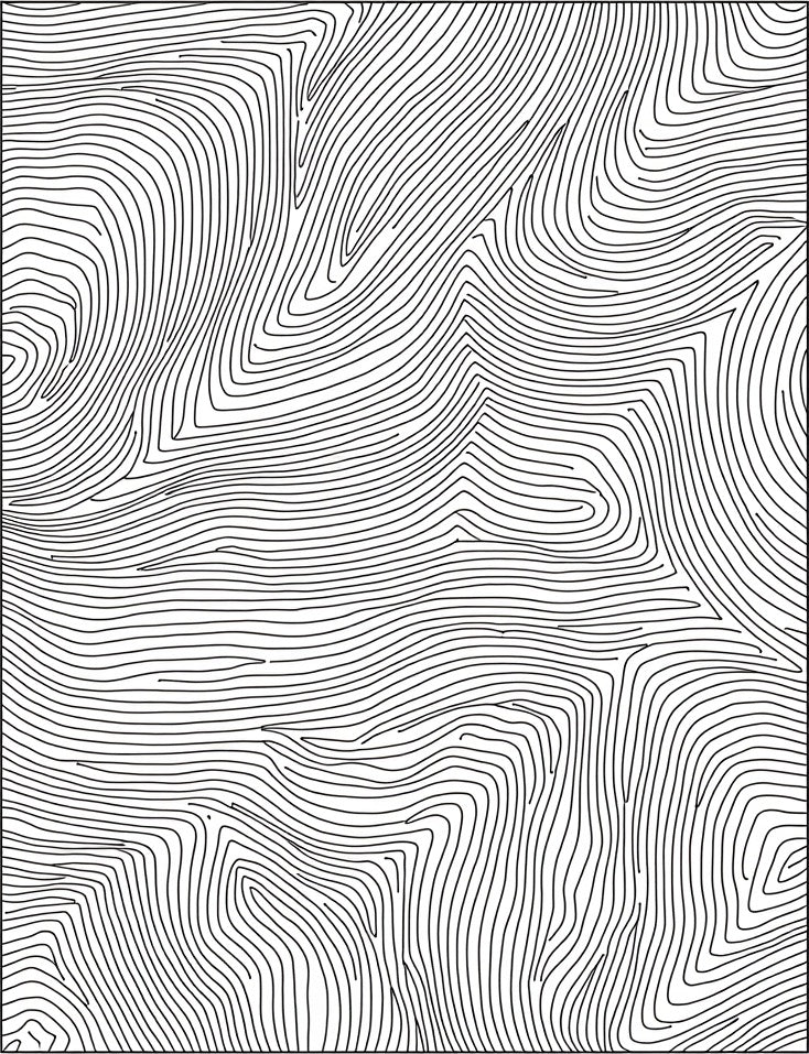 Contour Line Abstract Pattern Rug
