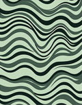 Serpentine Waves Abstract Pattern Rug