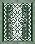 Intricate Lattice Geometric Design Rug