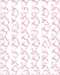Pink Floral Stripe Art Rug