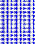 Bold Blue Abstract Geometric Pattern Rug