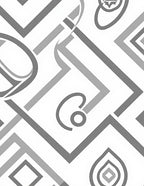 Abstract Geometric Line Art Pattern Rug