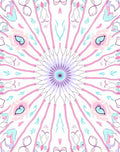 Floral Symmetry Pastel Pink Aqua Rug