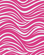 Vibrant Pink Flowing Wave Pattern Rug
