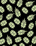 Light Green Leaf Patterned Design Rug