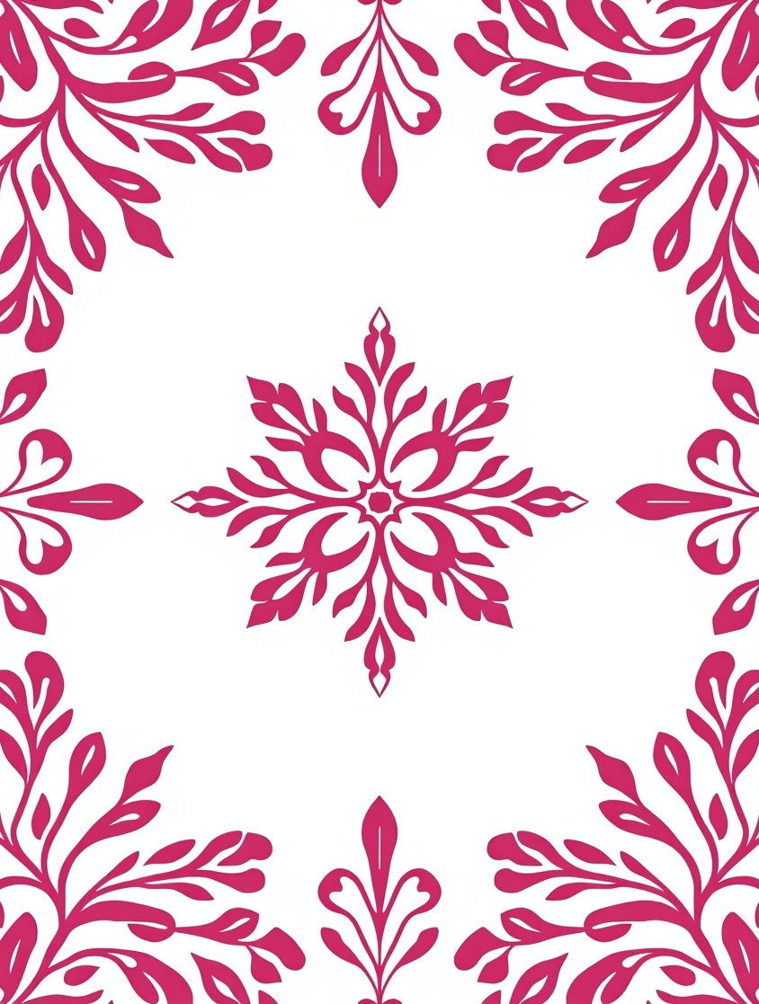 Floral Medallion Border Design Rug
