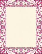 Ornate Flourish Pink Pattern Rug