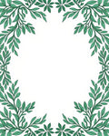 Green Leafy Vine Border Design Rug