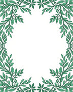 Green Leafy Vine Border Design Rug