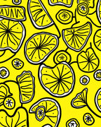 Whimsical Citrus Slice Pattern Rug